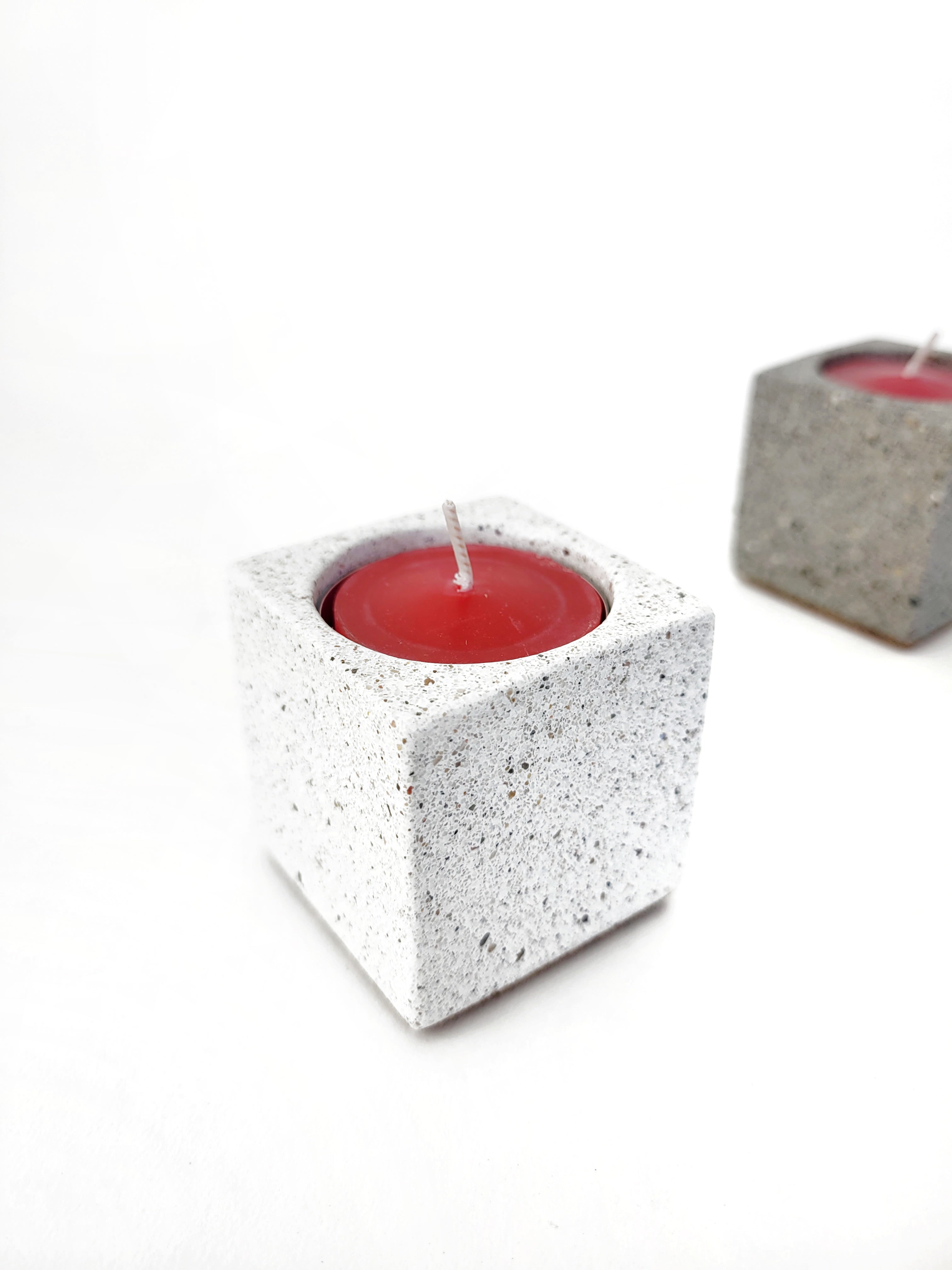 Square Sandstone Tealight Candle Holder