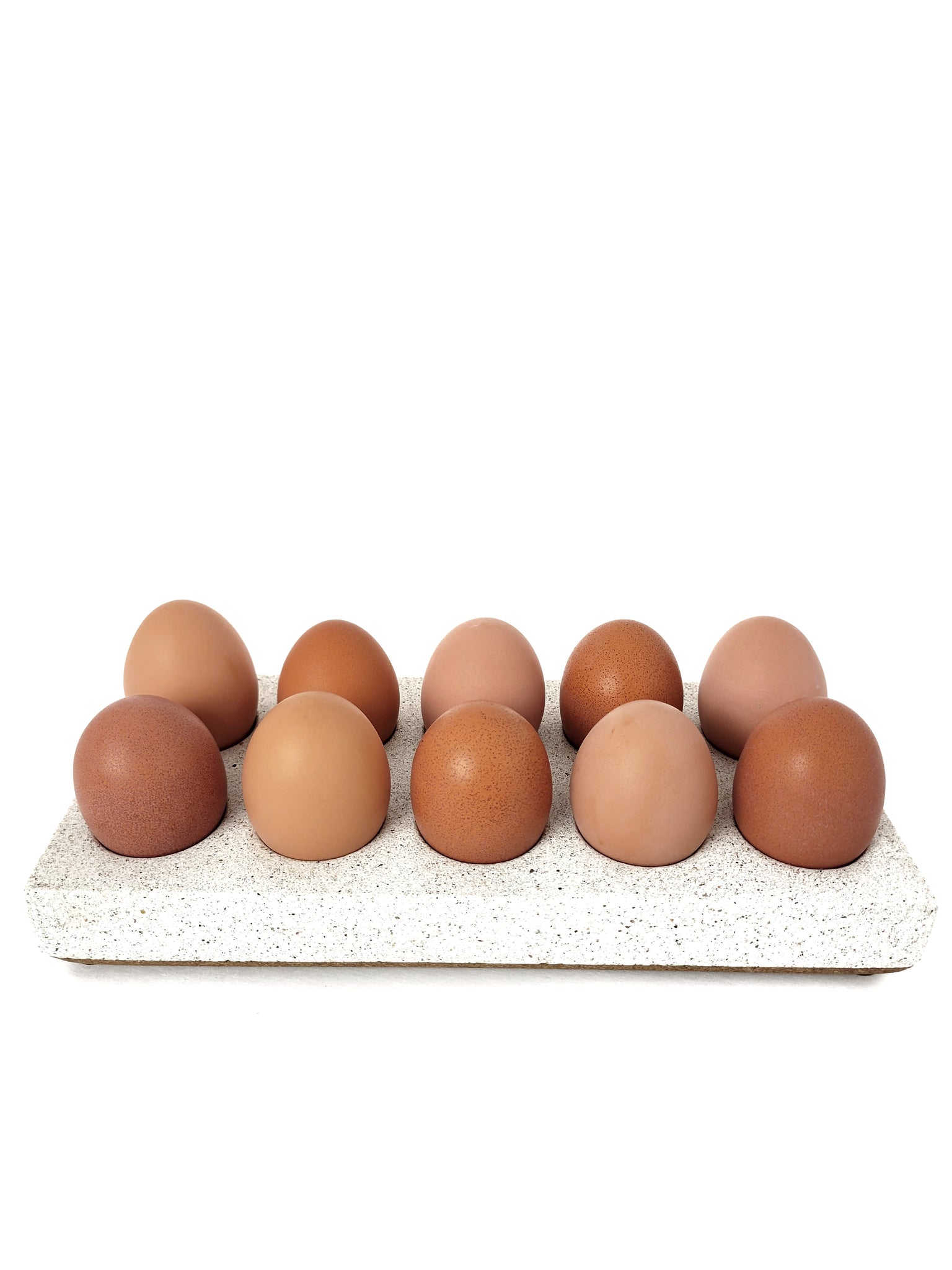 White Sandstone farmhouse egg basket holders
