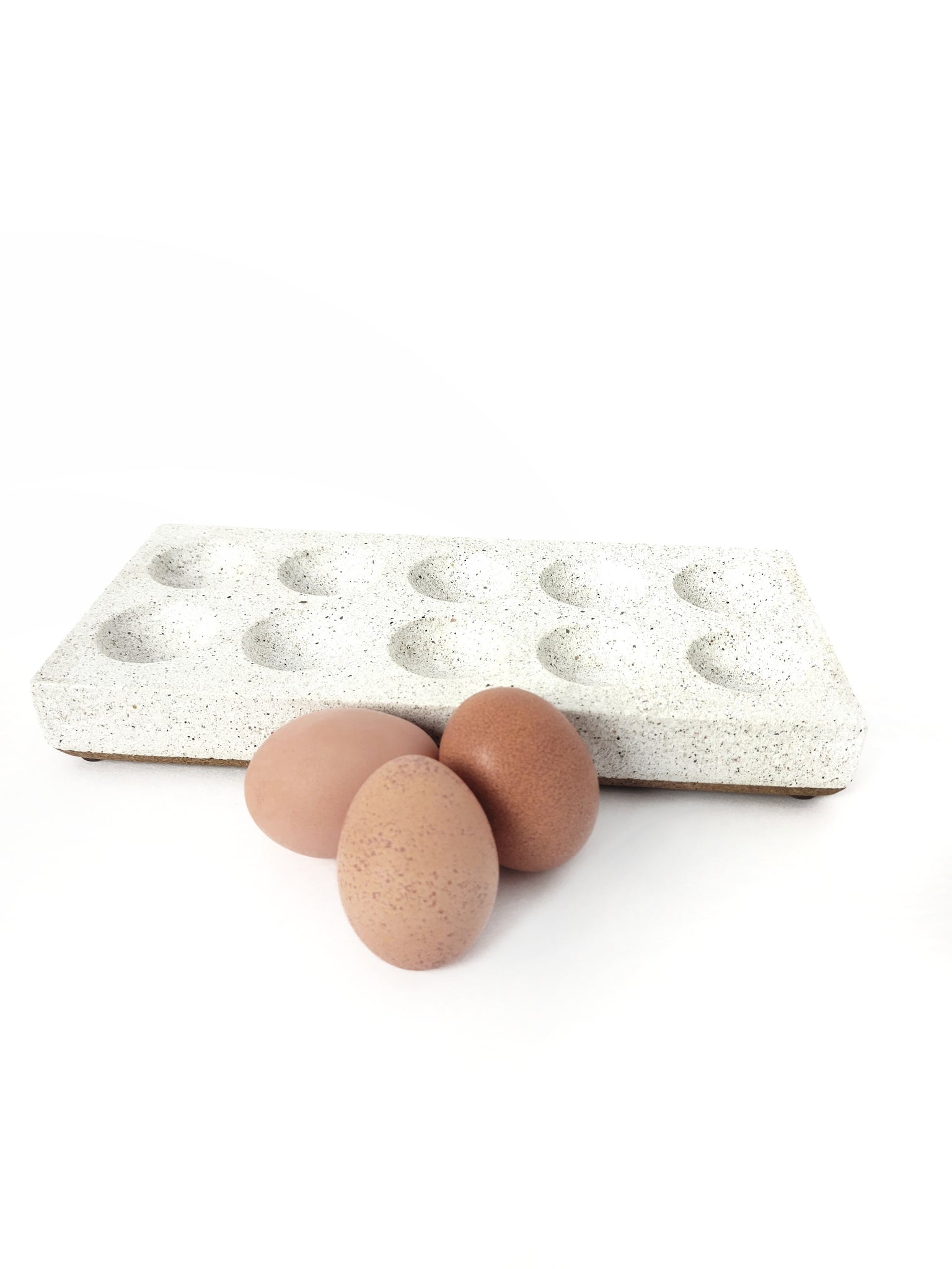 White Sandstone farmhouse egg basket holders