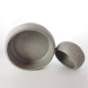 Grey terrazzo stone bowl set one small one large centerpiece. 