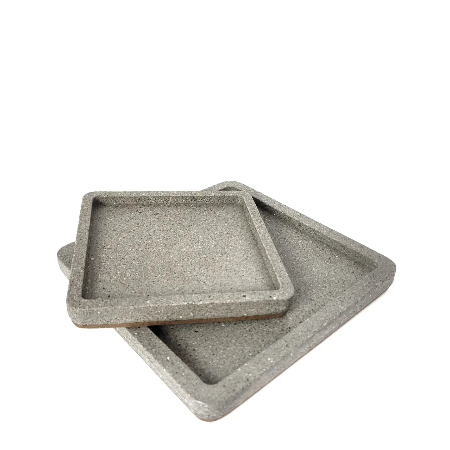 Square Sandstone tray catchall set of (2)
