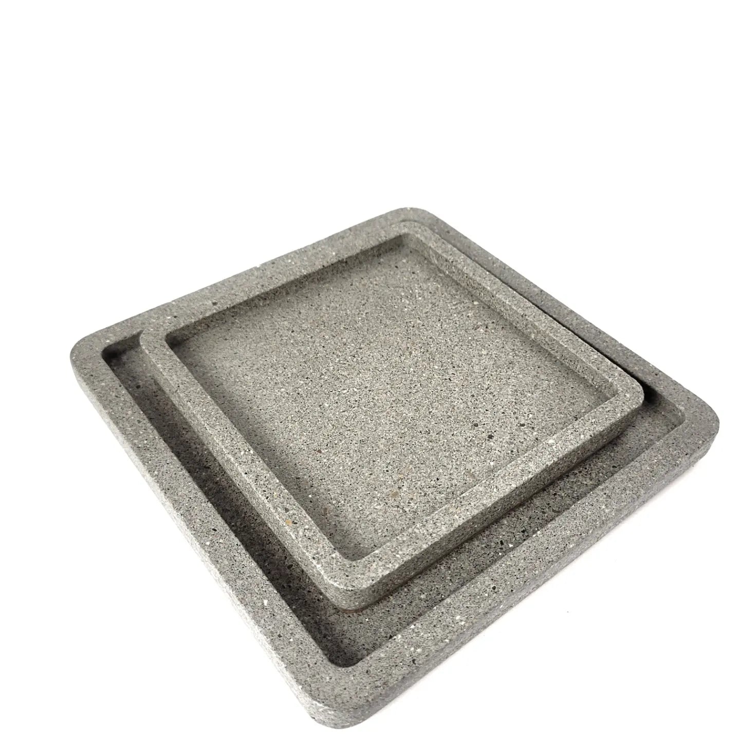 Square Sandstone tray catchall set of (2)