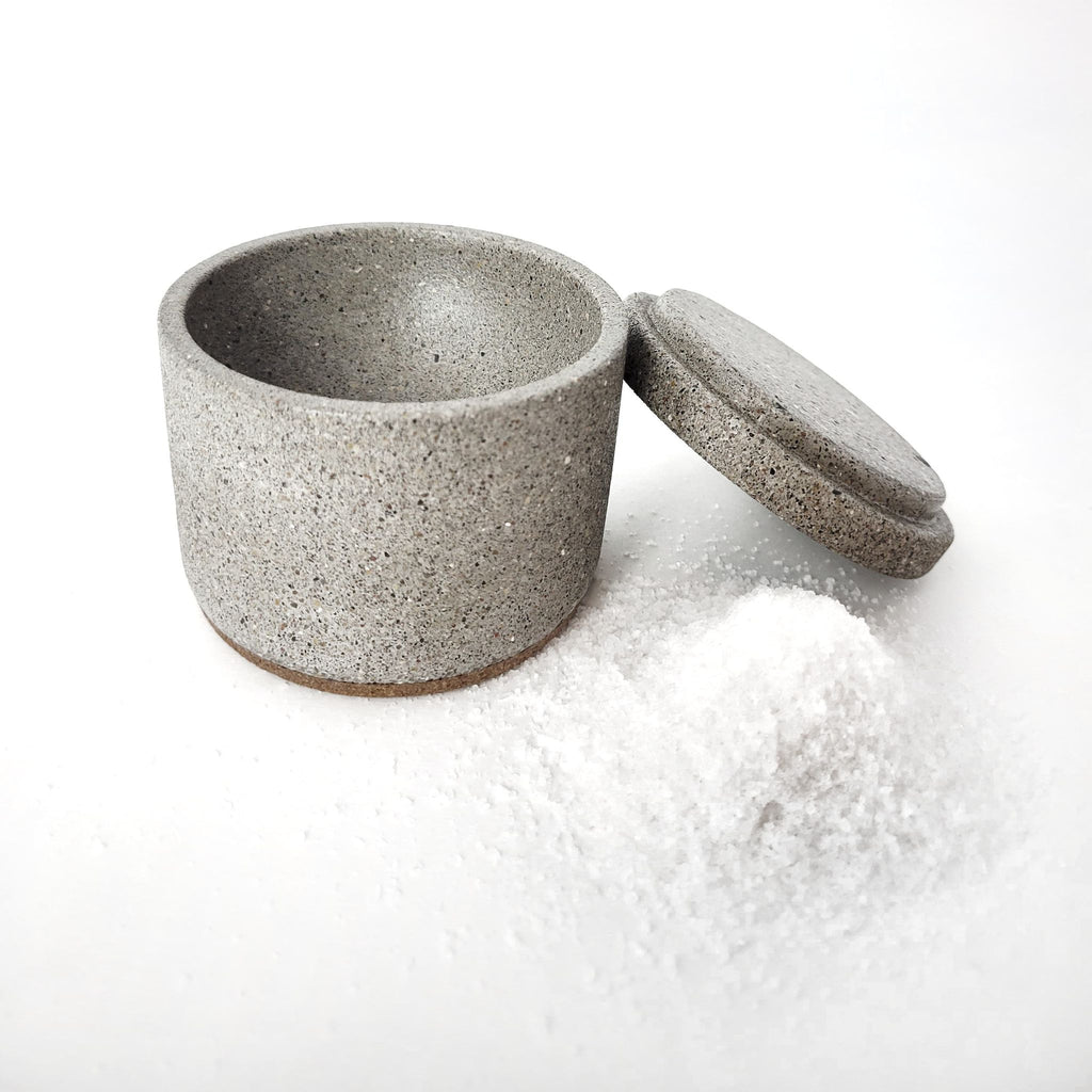 Sandstone Salt and Pepper cellar, Minimalist seasoning pot