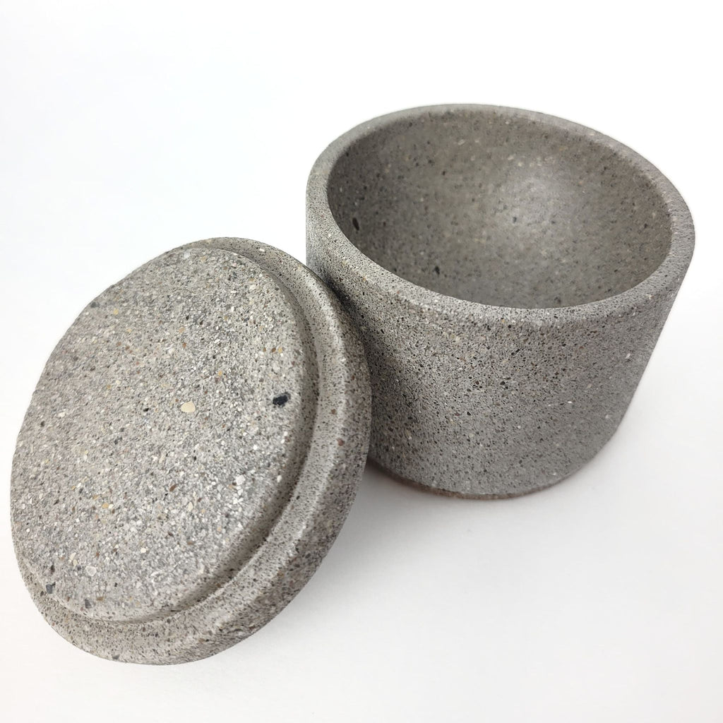 Sandstone Salt and Pepper cellar, Minimalist seasoning pot