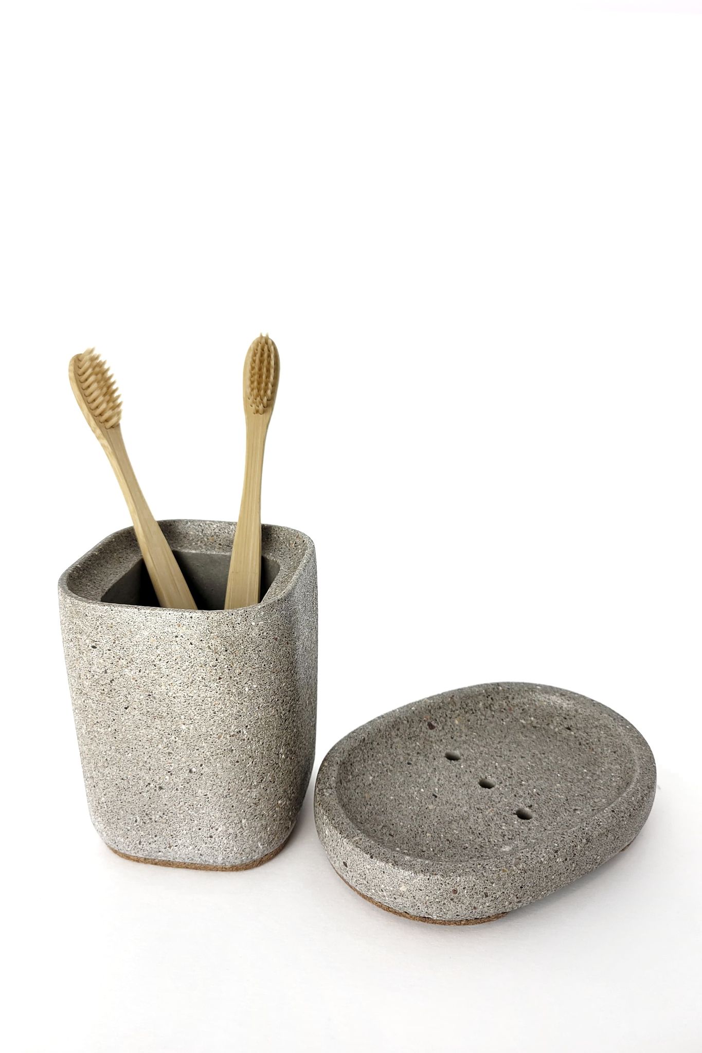Sandstone Toothbrush and Toothpaste Holder Cup