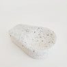White sandstone spoon rest, terrazzo stone. 
