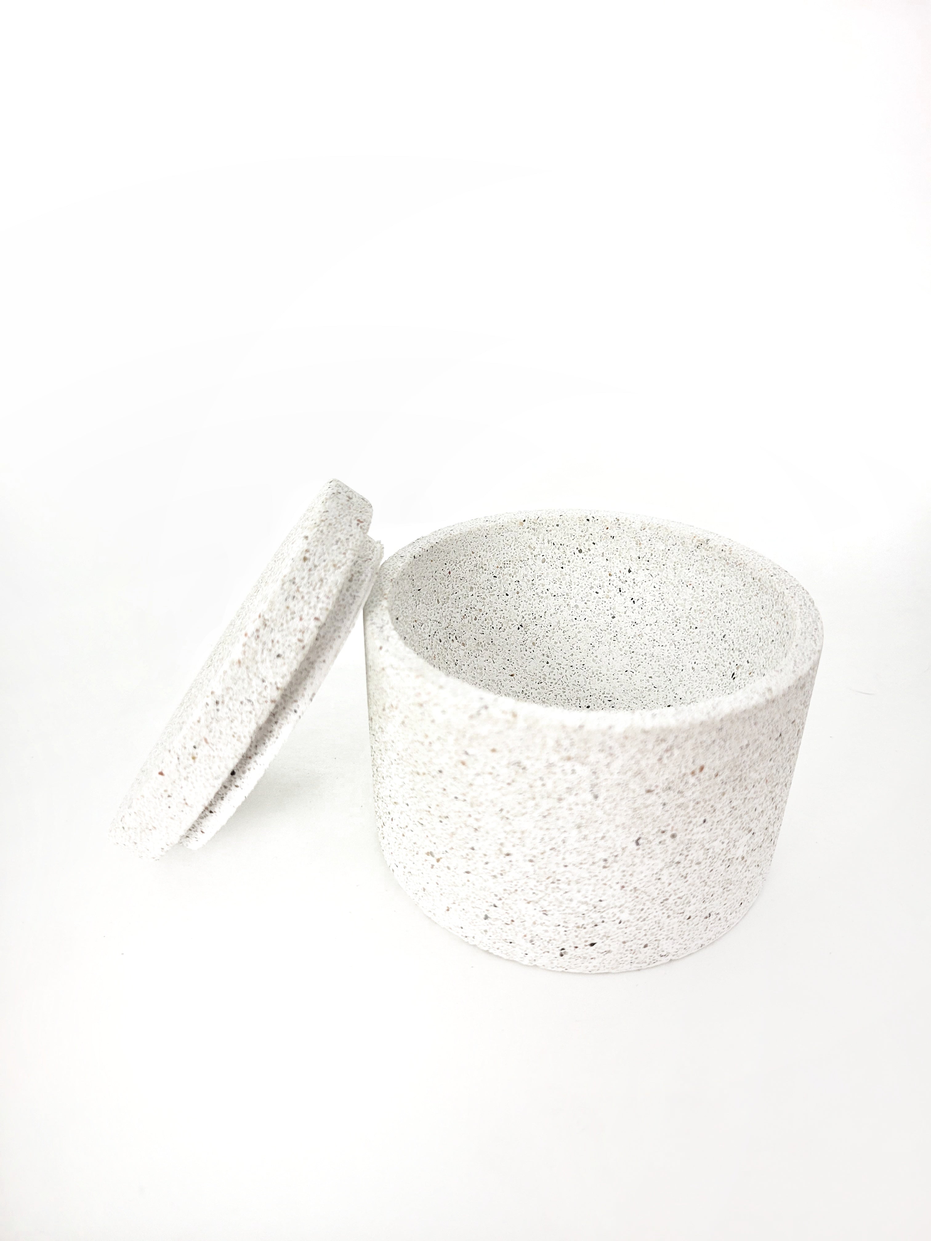 Sandstone Salt and Pepper cellar, Minimalist seasoning pot